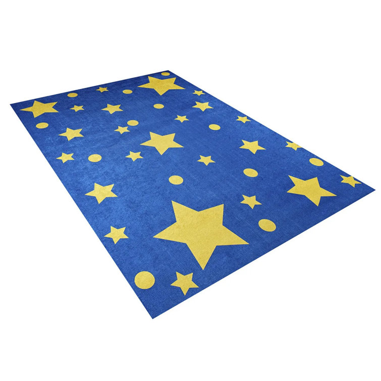 Ebern Designs 100 Cotton Blue Indoor/Outdoor Rug Wayfair.co.uk